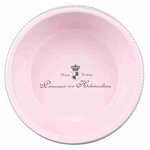 Dog Princess ceramic bowl, 0.18 l/ø 12 cm, pink