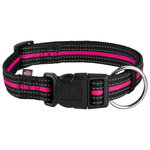 Collar Fusion, L–XL, 40–65 cm/25 mm, Negro-Rosa