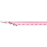 Modern Art adjustable leash Rose Heart, XXS–XS: 2.00 m/10 mm, pink