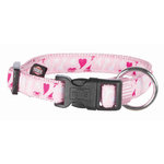 Modern Art collar Rose Heart, XXS–XS: 15–25 cm/10 mm, pink