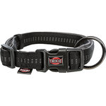 Collar Softline Elegance, L–XL: 40–65 cm/25 mm, Negro/Grafito