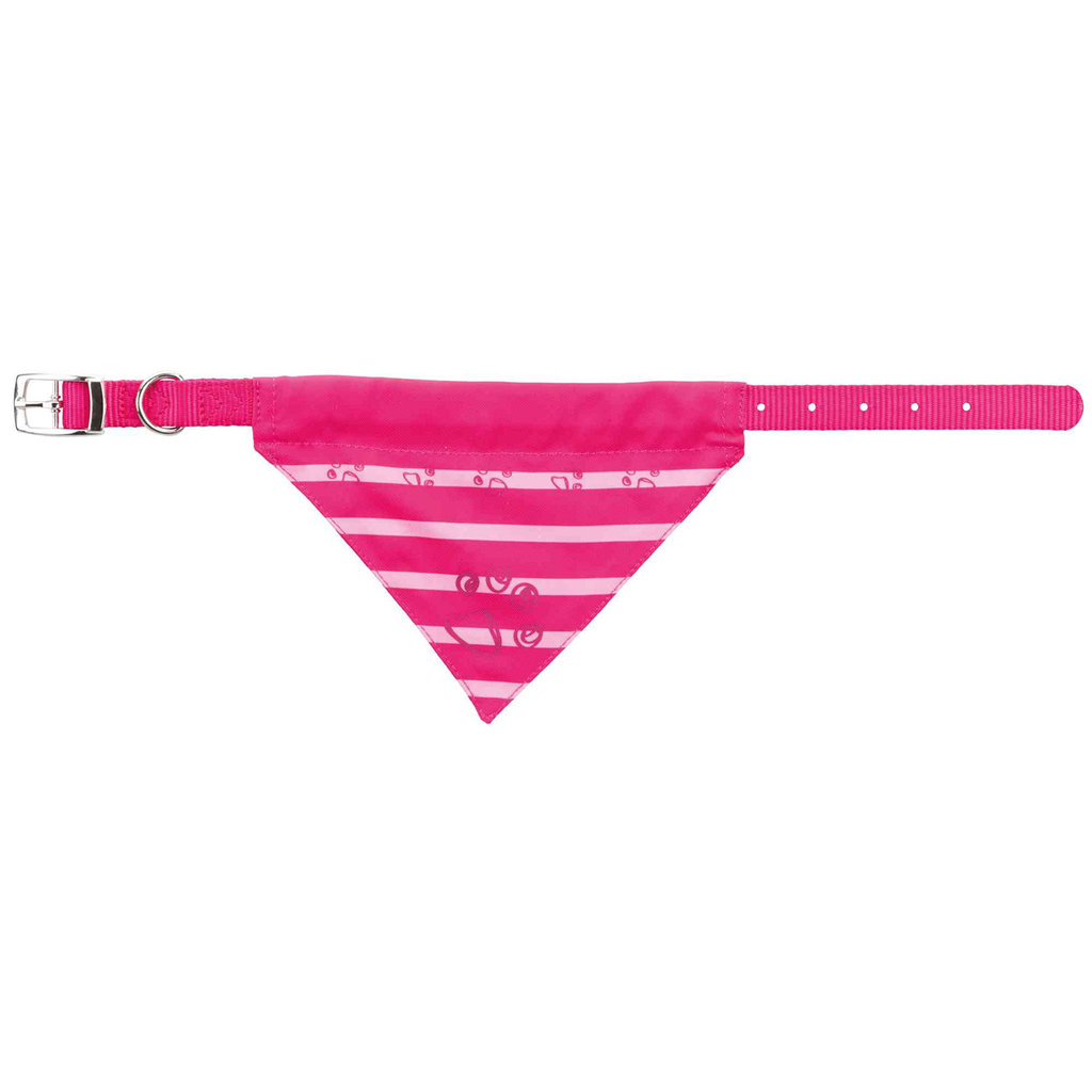 Collar Nylon con Pañuelo, M–L, 43–55 cm/25 mm, Fucsia