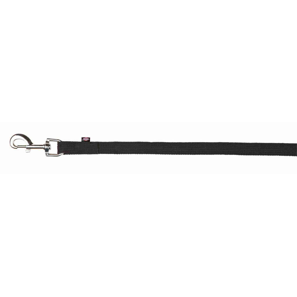 Tracking leash, flat strap, 5 m/20 mm, black