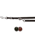 Active adjustable leash, cotton rein, M–L: 2.00 m/18 mm, black