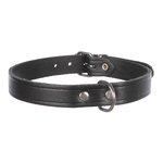 Collar Basic, Piel, S-M, 33-39 cm/16 mm, Negro
