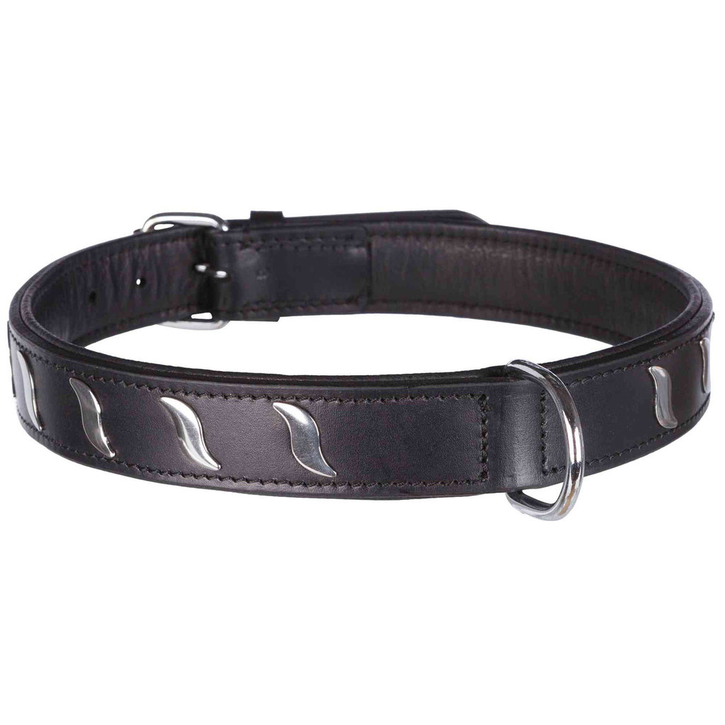 Active collar with stylish designs, S–M: 34–40 cm/22 mm, black
