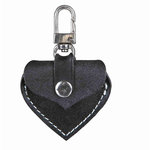 I.D. tag heart, 5.5 × 5 cm, black