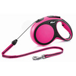 flexi New COMFORT, Cuerda enrollable, M: 8 m, Rosa