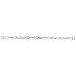 Long link choke chain, stainless steel, 50 cm/3.0 mm