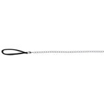 Chain leash with nylon hand loop, 1.10 m/2.0 mm, black