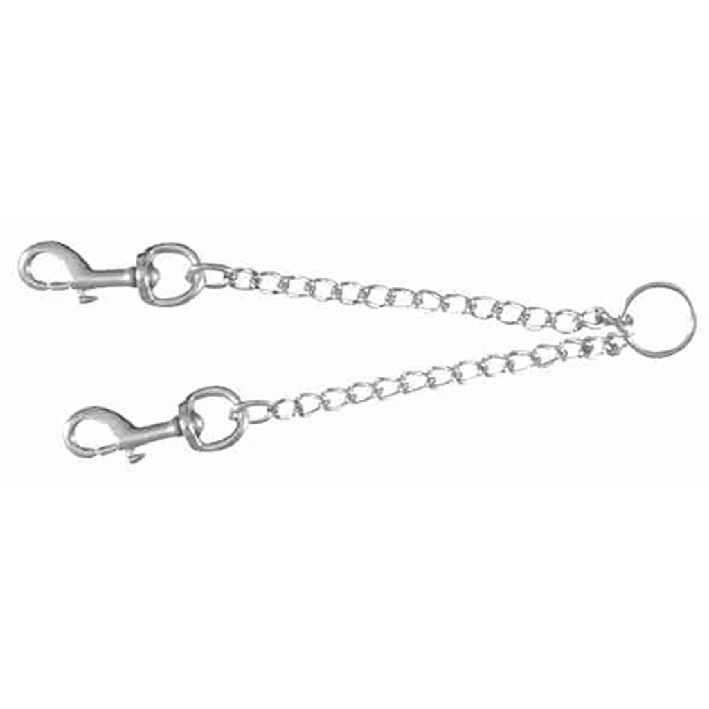 Twin chain coupler, chrome, 42 cm/2.0 mm