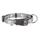 Collar Silver Reflect, L-XL, 40-65 cm/25 mm, Negro-Gris