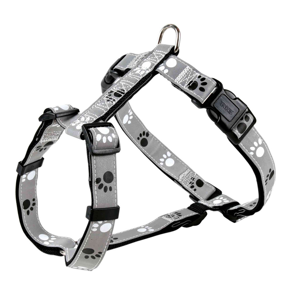 Negro-Gris 35-55 cm/20 mm M-L TRIXIE Collar Silver Reflect Perro