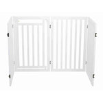 Barrier, 4-parts, with small door, 60–160 × 81 cm, white