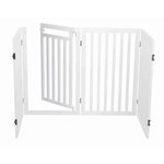 Barrier, 4-parts, with small door, 60–160 × 81 cm, white