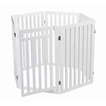 Barrier, 4-parts, with small door, 60–160 × 81 cm, white