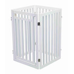 Barrier, 4-parts, with small door, 60–160 × 81 cm, white