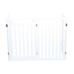 Barrier, 4-parts, with small door, 60–160 × 81 cm, white