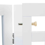 Barrier, 4-parts, with small door, 60–160 × 81 cm, white