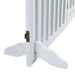 Barrier, 4-parts, with small door, 60–160 × 81 cm, white