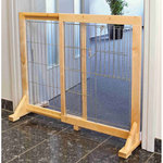 Barrera extensible perros, 61-103 × 75 × 40 cm, Haya