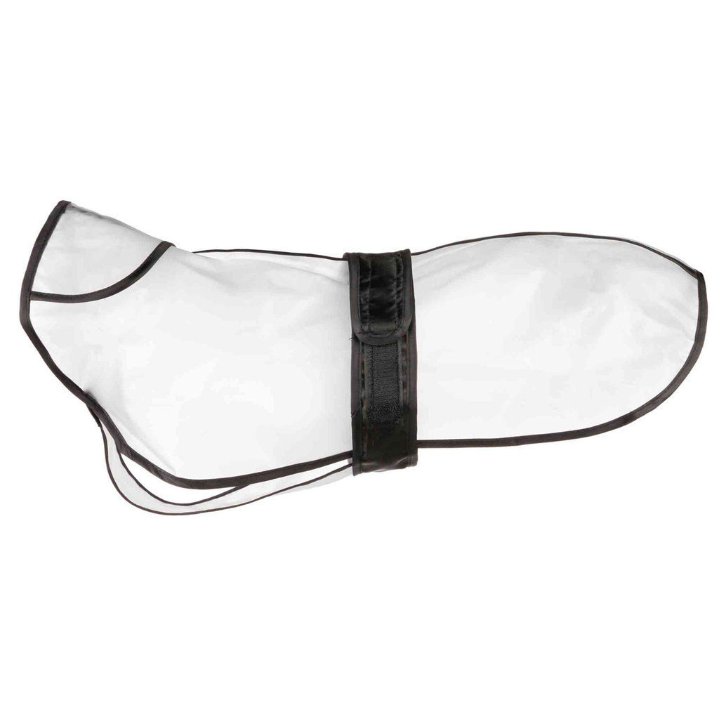 Impermeable Tarbes, PVC, M, 50 cm, Transparente-borde Negro