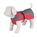 Abrigo Impermeable Lorient, XL, 70 cm, Rojo-Gris