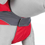 Abrigo Impermeable Lorient, XL, 70 cm, Rojo-Gris