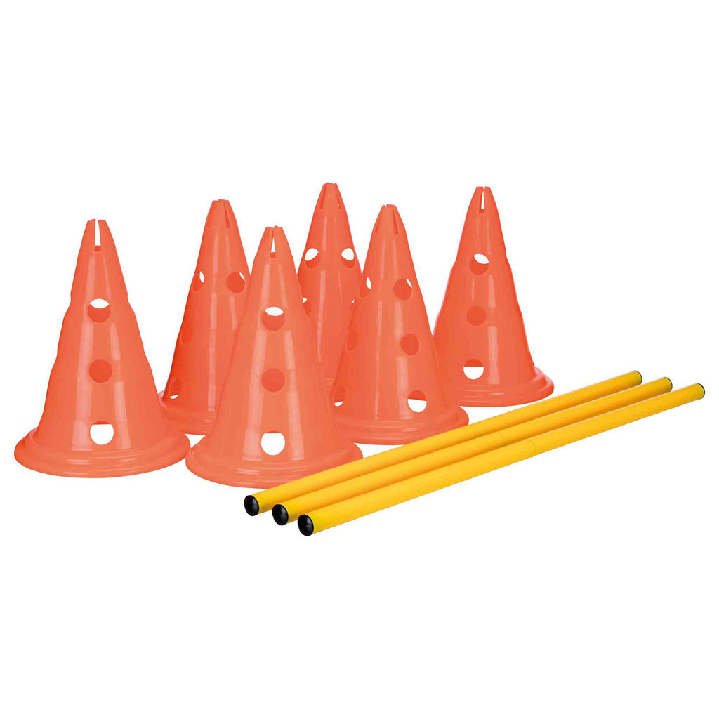 Dog Activity Obstacles, set 3 pcs., ø 23 × 30 cm, 78 cm, orange/yellow