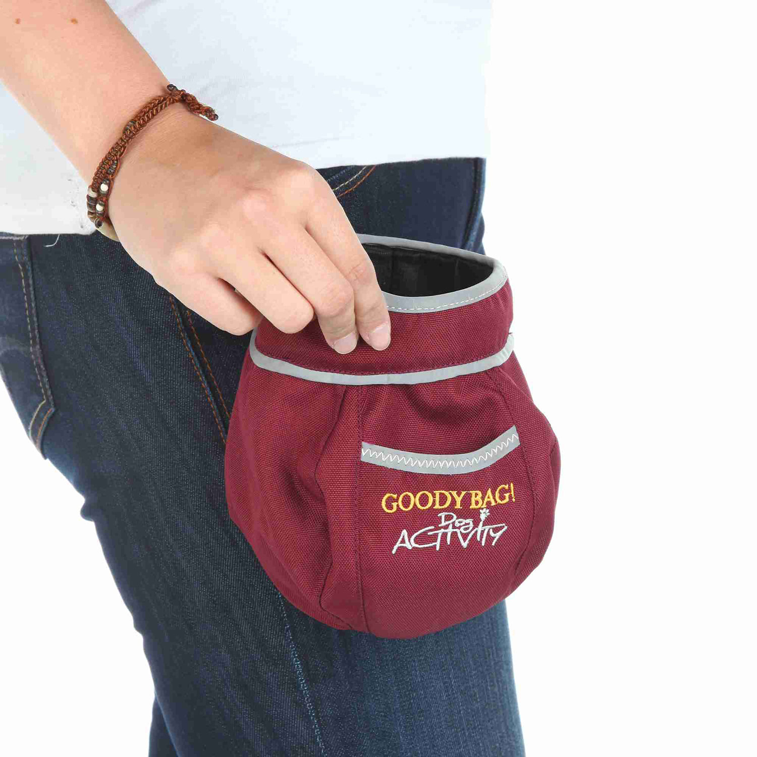 Borsa Snack Per Cani Trixie - Goody Bag Con Anello Rapido - Tasca Frontale - Poliestere Resistente - Foto 8