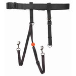 EasyWalk Guide, belt: 85–110 cm/38 mm leash: up to 1.30 m/19 mm, black