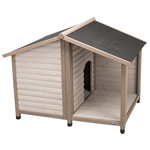 natura dog kennel with saddle roof, S: 100 × 82 × 90 cm, nature