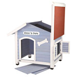 Caseta Madera Natura, L, 107 x 93 x 90 cm, Azul-Blanco