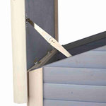 Caseta Madera Natura, L, 107 x 93 x 90 cm, Azul-Blanco