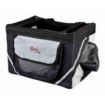 Front-box for bicycles, 38 × 25 × 25 cm, black/grey