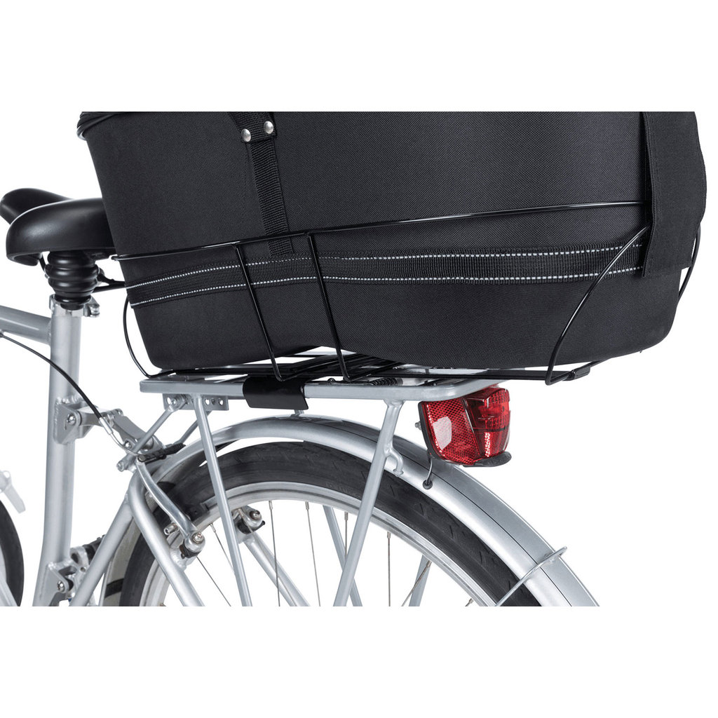 Cesta Bicicletas, Portaequipajes Ancho 29x49x60 cm, Negro