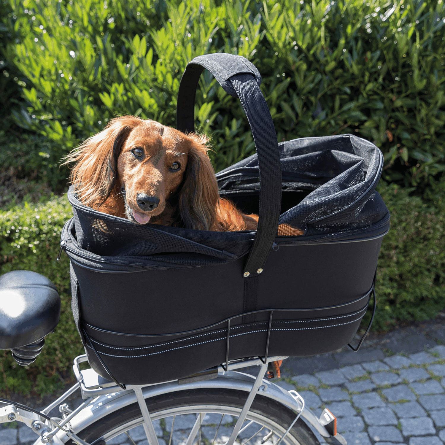 Cesta Bicicletas Portaequipajes Ancho 29x49x60 cm Negro
