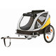 Bicycle trailer, M: 63 × 68 × 75/128 cm, grey/black/yellow