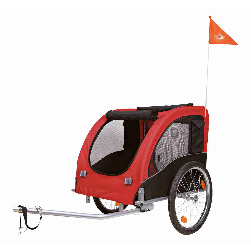 Tráiler Bicicleta, L, 75 × 86 × 80/145 cm, Rojo-Negro