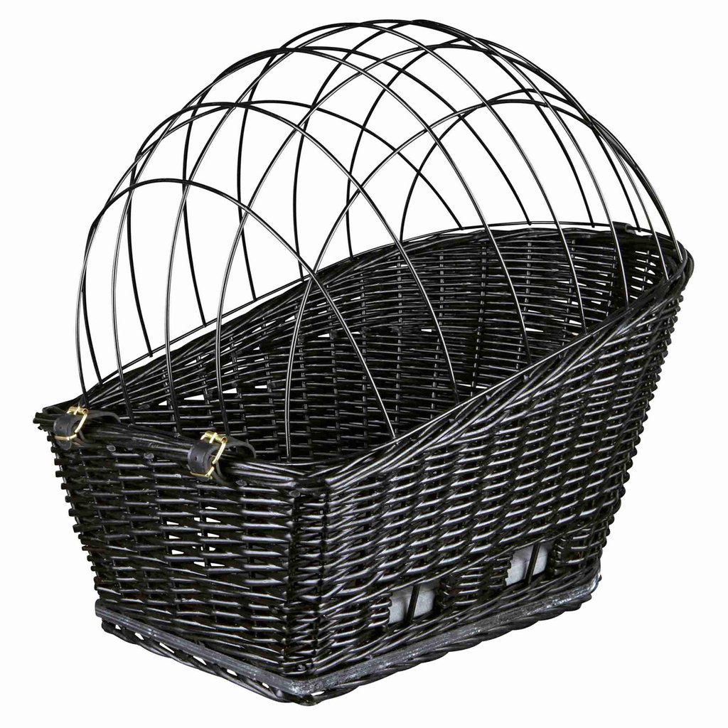 Bicycle basket with lattice, 35 × 49 × 55 cm, black