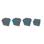 Transportín Frontal Bicis, Nylon, 43 × 26 × 26 cm, Negro
