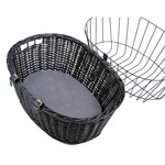 Front Bicycle Basket, 50 × 41 × 35 cm, black