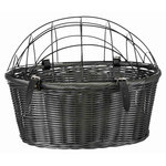Cesta Bicicleta con Enrejado, 44 × 34 × 35 cm, Gris
