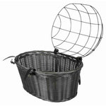 Cesta Bicicleta con Enrejado, 44 × 34 × 35 cm, Gris