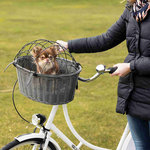 Cesta Bicicleta con Enrejado, 44 × 34 × 35 cm, Gris