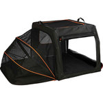 Extend Mobile kennel, expandable, S–M: 68 × 47 × 48 cm, black/orange