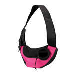 Bolsa Frontal Bandolera, 50 × 25 × 18 cm, Rosa-Negro