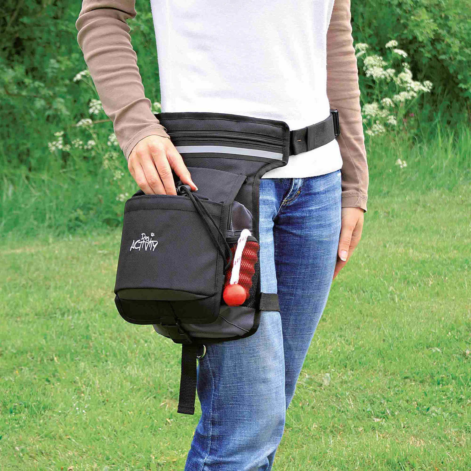 Bolsa Ri onera doble fijaci n 57 138 cm Nylon Negro