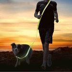 Correa Correr Flash USB, S–XL: 1.85-2.55 m, Amarillo neón