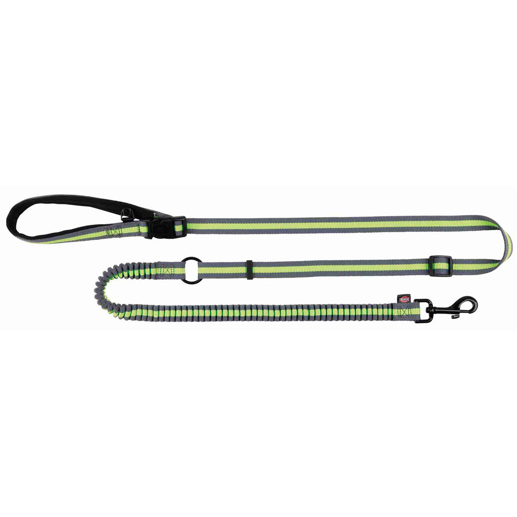 Jogging leash, 1.33–1.80 m/20 mm, grey/green